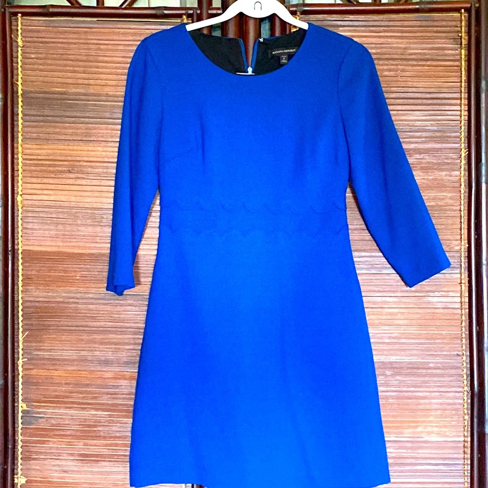 Fancy blue long sleeve dress